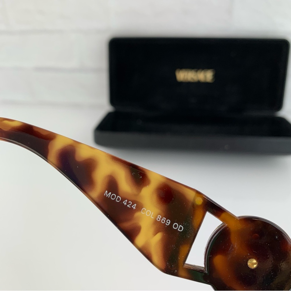 RARE Vintage GIANNI VERSACE MOD 424/ COL.869 OD Tortoise Sunglasses - Picture 6 of 11